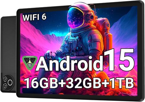 جهاز لوحي Evermyth Android 15 مقاس 10 بوصة، وذاكرة وصول عشوائي 16 جيجابايت وذاكرة تخزين داخلية 32 جيجابايت وذاكرة تخزين داخلية 1 تيرابايت قابلة للتوسيع، وواي فاي سريع 6 وBT 5.4 أجهزة لوحية 5 النواة، وشاشة لمس HD IPS، وبطارية 8H+، وكاميرا مزدوجة محمولة للب in Kuwait
