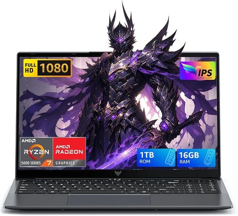 MALLRACE Gaming Laptop,16GB RAM 1TB SSD Laptop Computer with Numeric KB,AMD Ryzen7 5825U (Beat Intel i7-1255, (8C/16T, up to 4.5GHz), Radeon Graphics,15.6inch FHD Display AMD Laptop,Type_C,WiFi 6 in Kuwait