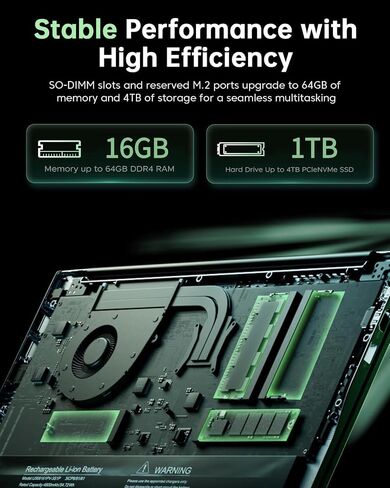 MALLRACE Gaming Laptop,16GB RAM 1TB SSD Laptop Computer with Numeric KB,AMD Ryzen7 5825U (Beat Intel i7-1255, (8C/16T, up to 4.5GHz), Radeon Graphics,15.6inch FHD Display AMD Laptop,Type_C,WiFi 6 in Kuwait