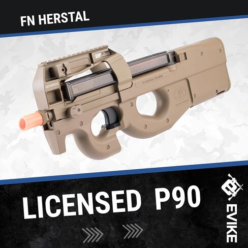 Evike Airsoft - FN Herstal Licensed P90® Full Size Metal Gearbox AEG Airsoft (Color: Dark Earth/Gun Only) in Saudi Arabia