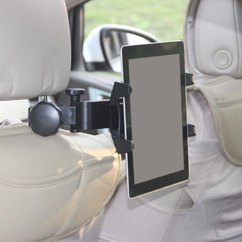 Car Tablet Holder Black Adjustable Plastic Seat Headrest Mount in Kuwait