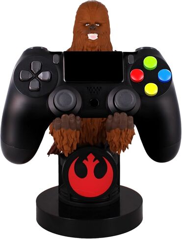 Exquisite Gaming: Star Wars: Chewbacca - Original Mobile Phone & Gaming Controller Holder, Device Stand, Cable Guys, Licensed Figure in Kuwait