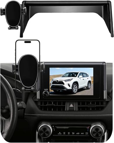 Car Phone Holder for Toyota RAV4 2019-2025 7"/8" Screen, Custom Fit Screen Mount with 360° Adjustable Phone Holder, Stable Hands-Free Cell Phone Stand for iPhone Samsung Android, RAV4 Accessories in Saudi Arabia
