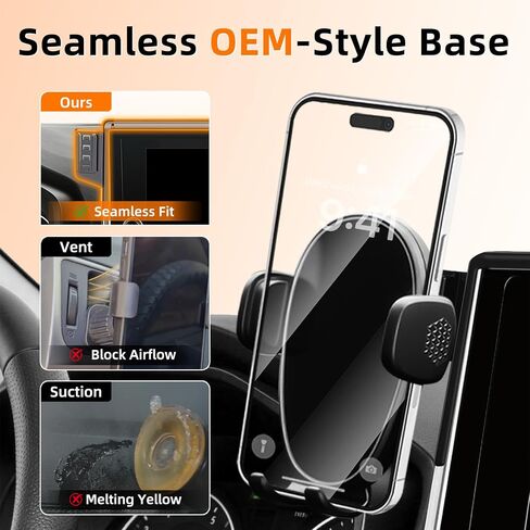 Car Phone Holder for Toyota RAV4 2019-2025 7"/8" Screen, Custom Fit Screen Mount with 360° Adjustable Phone Holder, Stable Hands-Free Cell Phone Stand for iPhone Samsung Android, RAV4 Accessories in Saudi Arabia