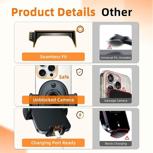 Car Phone Holder for Toyota RAV4 2019-2025 7"/8" Screen, Custom Fit Screen Mount with 360° Adjustable Phone Holder, Stable Hands-Free Cell Phone Stand for iPhone Samsung Android, RAV4 Accessories in Saudi Arabia