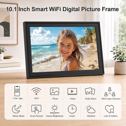 10.1 Inch WiFi Digital Picture Frame with IPS Touchscreen in Kuwait