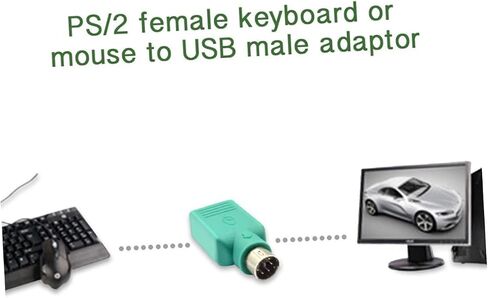 USB Female to Male Adapter Easy Converter for USB Mouse No Drivers Required Compatible Cordless Devices Passive for Desktop Pc Use in Kuwait