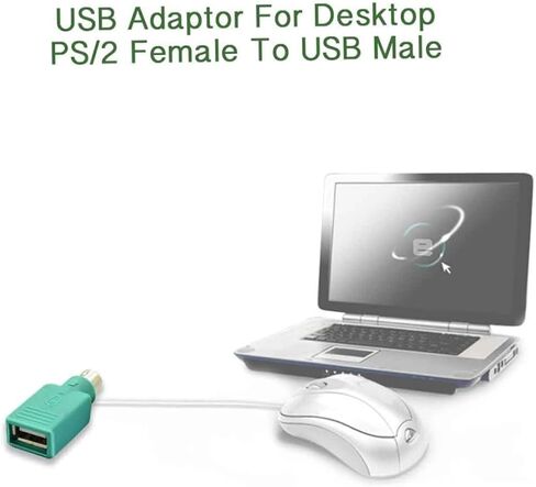 USB Female to Male Adapter Easy Converter for USB Mouse No Drivers Required Compatible Cordless Devices Passive for Desktop Pc Use in Kuwait