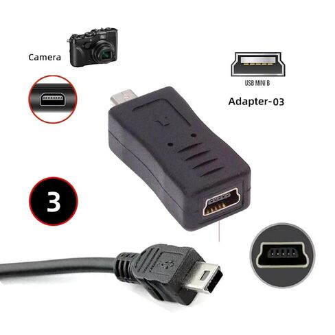 chenyang 3 Pack Mini 8Pin to USB 2.0 Adapter,USB C/Mini USB/Micro USB to Mini 8Pin Data Transfer Charging Converter Adapter in Kuwait