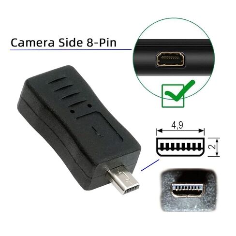 chenyang 3 Pack Mini 8Pin to USB 2.0 Adapter,USB C/Mini USB/Micro USB to Mini 8Pin Data Transfer Charging Converter Adapter in Kuwait
