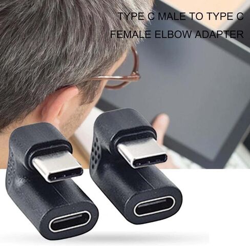 U-Shaped Angled USB 3.1 Type C Male-to-Female to Micro USB Female OTG USB-C Converter Adapter in Kuwait