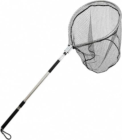 Fishing Landing Net, 100-Inch Telescoping Handle, 20-Inch Rubber Mesh Hoop in Saudi Arabia