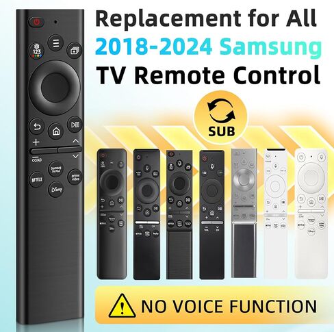 2-Pack Replacement Remote for Samsung Smart TV Compatible with All Samsung Frame LED QD Neo QLED 4K HDR Smart TVs from 2018 to 2024 Universal IR Control, No Voice Required 4 Quick-Access Buttons in Kuwait