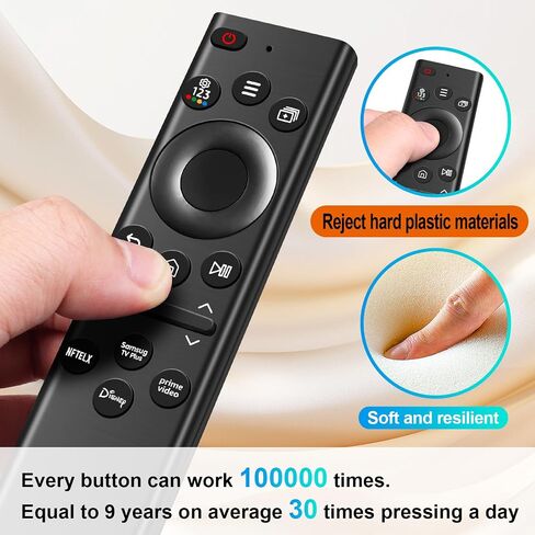 2-Pack Replacement Remote for Samsung Smart TV Compatible with All Samsung Frame LED QD Neo QLED 4K HDR Smart TVs from 2018 to 2024 Universal IR Control, No Voice Required 4 Quick-Access Buttons in Kuwait