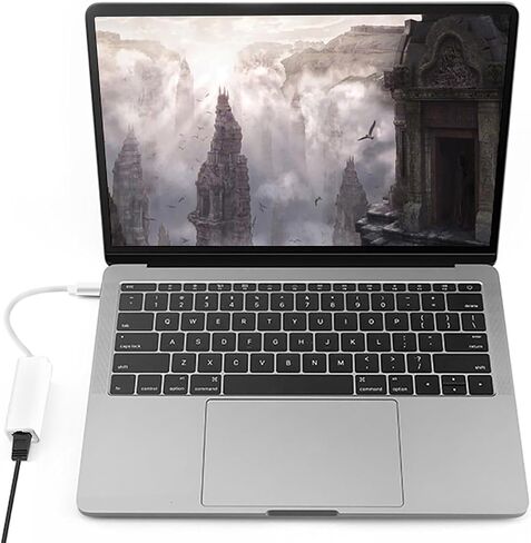 Type C to RJ45 Ethernet Converter with 100Mbps Speed for USBC Laptops Plug and Play Design in Kuwait