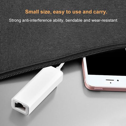 Type C to RJ45 Ethernet Converter with 100Mbps Speed for USBC Laptops Plug and Play Design in Kuwait
