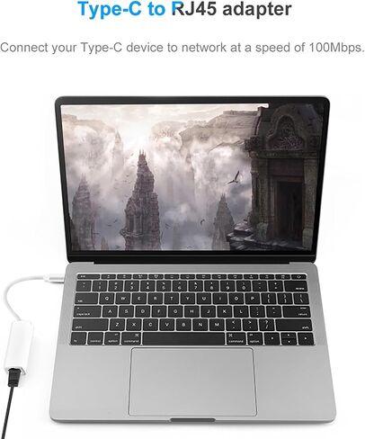 محول USB 3.1 من النوع C إلى RJ45 محول إيثرنت عالي السرعة 100 ميجابت في الثانية لأجهزة الكمبيوتر المحمولة USBC بحجم صغير in Kuwait