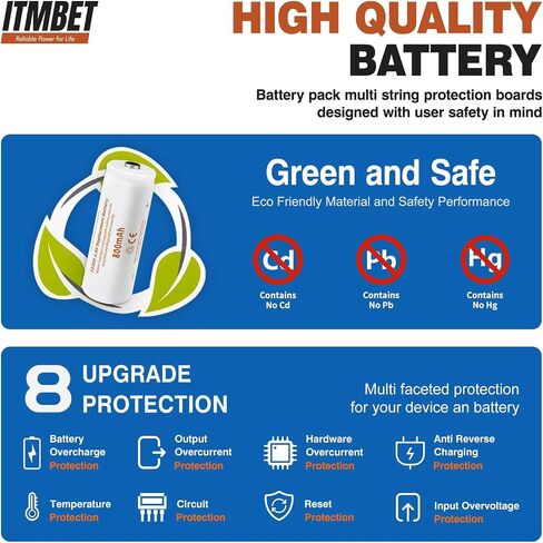 2-Pack Replacement Battery for Welch Allyn 72300 3.5V 800mAh Ni-Cd Rechargeable Battery Compatible with Otoscope 71000-A, 71000-C in Kuwait