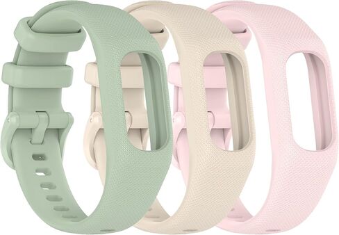3 قطع من أحزمة السيليكون الناعمة المتوافقة مع Garmin Vivosmart 5 أشرطة بديلة لأساور المعصم وغطاء علبة سوار للنساء والرجال، مقاس صغير/كبير in Kuwait