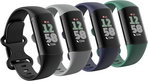 4 Pack Sport Band Compatible with Fitbit Charge 6 / Fitbit Charge 5 Bands in Kuwait