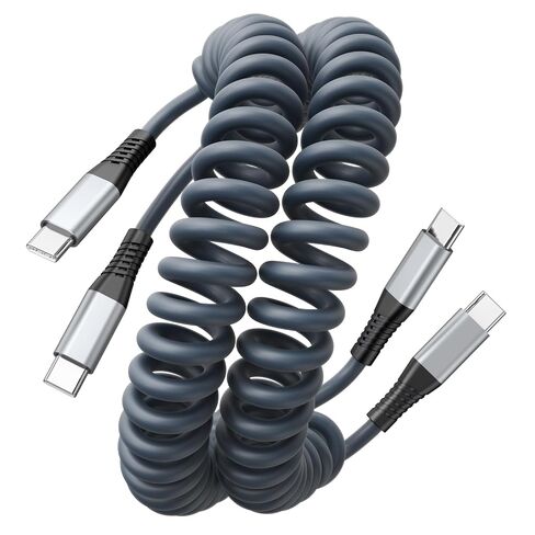 Quickeep USB C Cable 3FT 2Pack Coiled USB C to USB C Charger Cable for Car in Kuwait