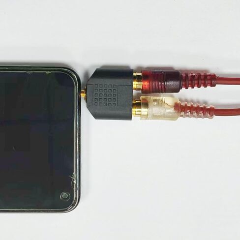 HTDYOO 3.5mm TRS Male to Dual RCA Female Stereo Audio Adapter, 2 Pack in Kuwait