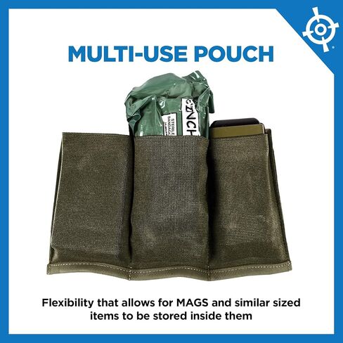 Blue Force Gear - Double Magazine Holder - MOLLE Mag Pouch for Duty Belt, Tactical Vest, & Plate Carrier - Stackable Airsoft Ammo Attachments and Pistol Mag Pouches - 6.5 x 5.5 x .13 Inches - Black in Kuwait