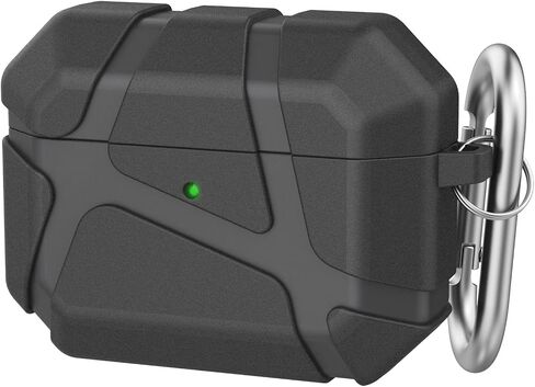 TRONWIN for AirPods Pro 3 Case - 2025 Armor Design Hard Case for Apple AirPods 3rd Generation, Full Drop Protective Air pods pro 3 Case Cover for Men (Black) in Saudi Arabia