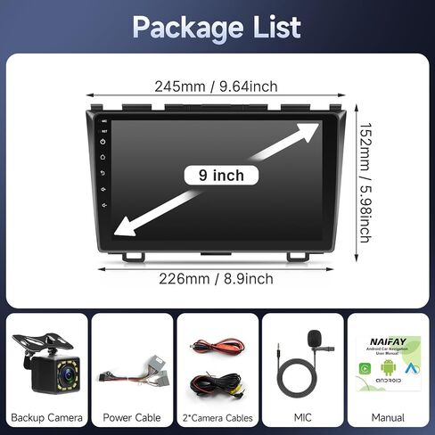Naifay Fast Boot Linux Car Radio for Honda CRV 2007 2008 2009 2010 2011 in Kuwait