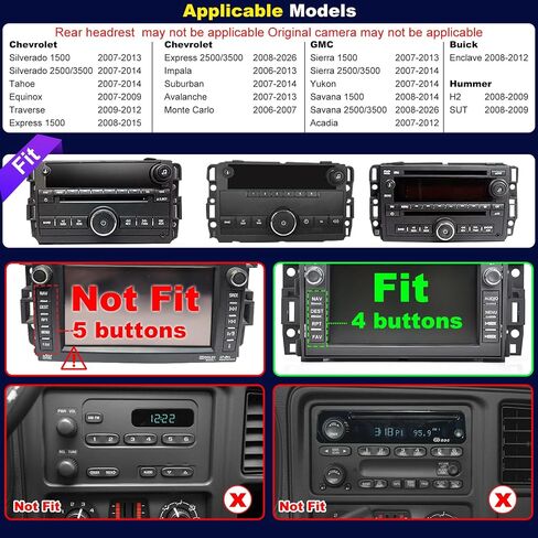 7inch 5GWiFi Upgrade Car Radio for GMC Sierra 1500 2007-2013, Chevy Silverado 1500 2007-2013, Yukon Tahoe 2007-2014, Acadia Equinox Enclave HD Touch Screen Stereo, Carplay Android Auto GPS FM Camera in Kuwait