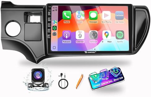 for Toyota Prius C Aqua 2012-2017 LHD 2G+64G CarPlay Android Auto Navigation Stereo GPS Radio Reverse Camera Display 9" IPS Touchscreen Headunit Tablet Pad Media Player, if Applicable Quad Core in Kuwait