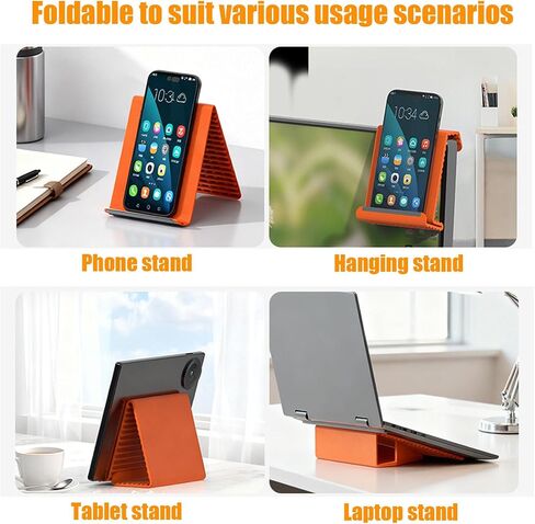 Portable Foldable Silicone Aluminum Phone Holder,Bendable Foldable Design,Silicone Phone Stand with Aluminum, Flexible Foldable Phone Holder for Tablet Laptop Desk Travel Non-Slip (1-Pack) in Kuwait
