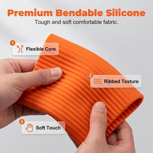 Portable Foldable Silicone Aluminum Phone Holder,Bendable Foldable Design,Silicone Phone Stand with Aluminum, Flexible Foldable Phone Holder for Tablet Laptop Desk Travel Non-Slip (1-Pack) in Kuwait