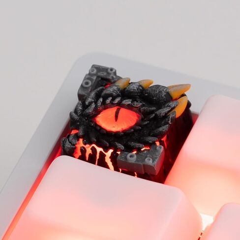 Artisan Spider Keycap, Resin Handmade, Black and Gray, Single 1U ESC Key Replacement, RGB LED Shine Through, MX Switch Compatible for Mechanical Keyboards in Saudi Arabia