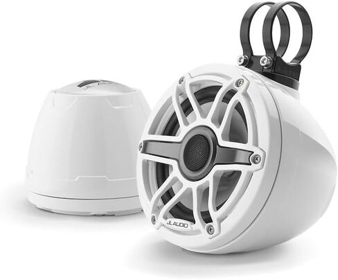 JL Audio M6 VeX Series 6.5" Enclosed Coaxial Speakers w/White Sports Grilles - M6-650VEX-Gw-S-GwGw [010-03260-00] in Saudi Arabia
