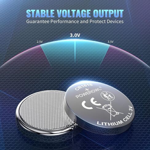 بطارية POWEROWL CR1616 مكونة من 6 قطع، بطارية ليثيوم CR 1616 3 فولت لمفتاح السيارة وجهاز التحكم عن بعد والساعة in Kuwait