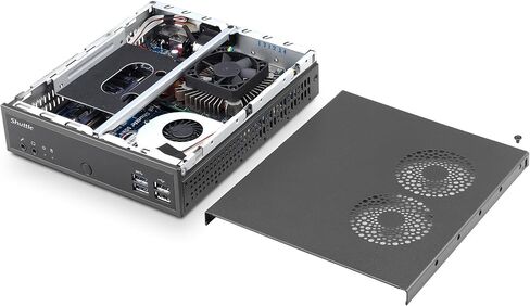 Shuttle XPC Slim DH02U Mini Barebone PC Embedded Intel Kabylake-U Celeron 3865U Processors and NVIDIA GeForce GTX 1050 Graphics No RAM No HDD/SSD No OS Black in Saudi Arabia