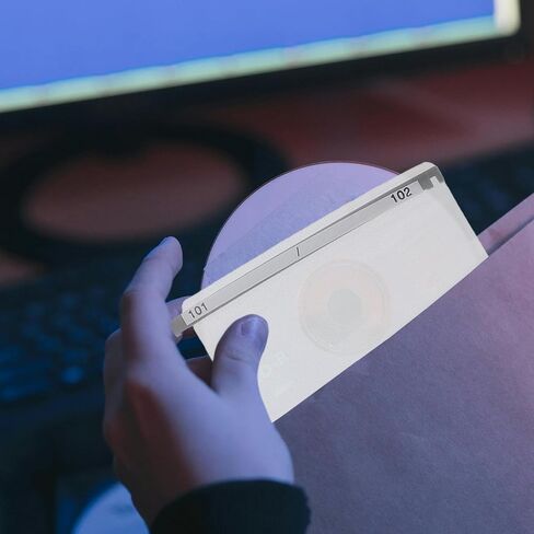 12pcs Portable White Non-Woven DVD Storage Bags Scratch-Resistant Disc Sleeves for Video Game Disks and DVDs, for Travel and Home Use in Kuwait