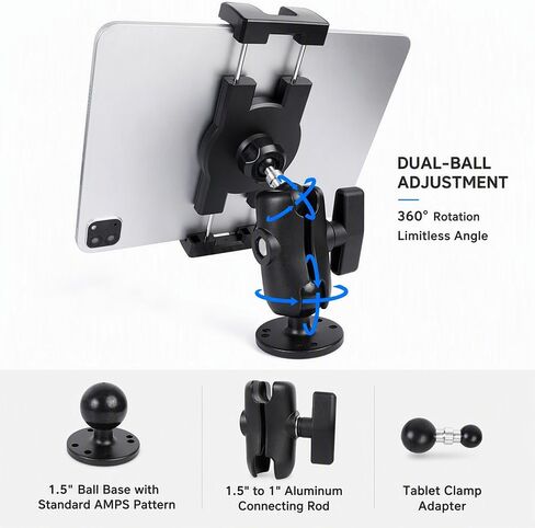 xik Heavy Duty 1.5" Ball Screw Mount Tablet Holder in Saudi Arabia
