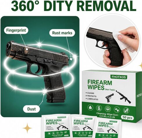 Gun Oil Wipes for Gun Cleaning | Lint Free Rags and Wipes for Firearm Maintenance | Professional Defense Cleaning Supplies. in Kuwait