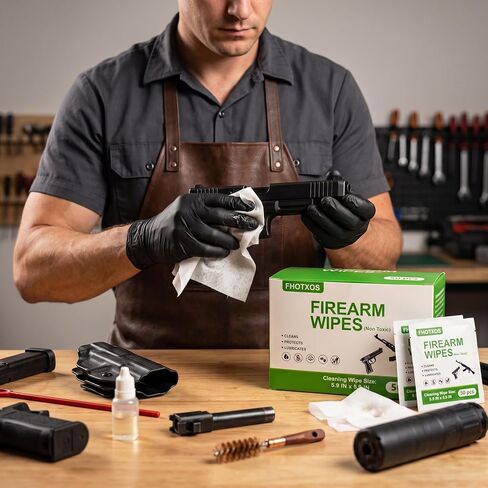 Gun Oil Wipes for Gun Cleaning | Lint Free Rags and Wipes for Firearm Maintenance | Professional Defense Cleaning Supplies. in Kuwait