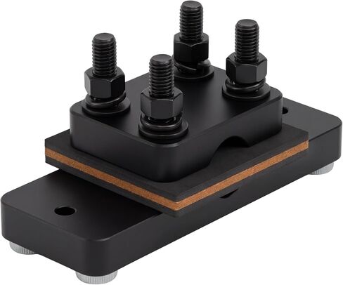 Heavy Duty Barrel Vise Tool with Scratch Free Protective Leather Pads, Fits 0.67" to 1.375" Outside Diameter, Durable Steel Construction with High Strength 8-Grade Bolts Black in Saudi Arabia