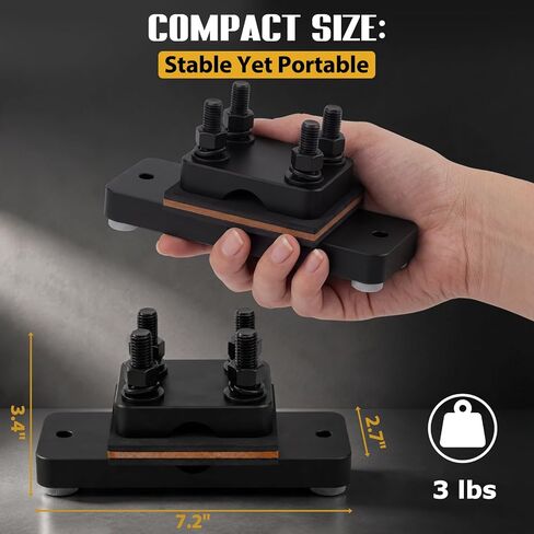 Heavy Duty Barrel Vise Tool with Scratch Free Protective Leather Pads, Fits 0.67" to 1.375" Outside Diameter, Durable Steel Construction with High Strength 8-Grade Bolts Black in Saudi Arabia