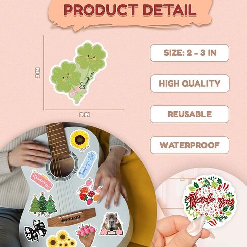 118 PCS Thank You Stickers, Cute Pink Thank You Stickers, Waterproof Vinyl Thank You Labels for Favors, Wedding, Birthday, Personalized Thank You for Celebrating Stickers for Adults in Saudi Arabia