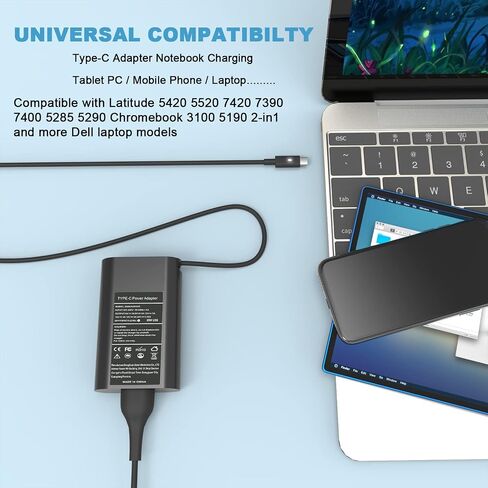 65W 45W USB C Laptop Charger Fits for Dell Latitude 5420 7420 5520 in Saudi Arabia