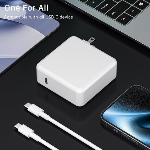 70W USB-C Fast Charger for MacBook Pro 16 15 14 13 inch & MacBook Air 13 15 inch M4 M3 M2 M1 2025-2020, High-Speed 70W USB-C Power Adapter Fast as Original, for Home Office Travel in Saudi Arabia