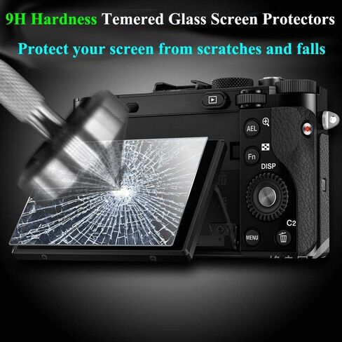 Screen Protector for A6100（3 Packs） 0.3mm 9H Hardness Tempered Glass LCD Protector compatible with Sony Alpha a6600 A6400 A6300 A6100 A6000 A5000 NEX-7 NEX-3N NEX-5 NEX-6 camera in Kuwait
