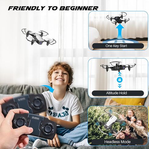 SIMREX Mini Drone with 720P Camera for Kids & Beginners - Foldable RC Quadcopter, Optical Flow Positioning, Altitude Hold, 3D Flip, 2 Batteries 20Min Flight, Safe & Easy Indoor Outdoor Flying Toy Gift (New White) in Saudi Arabia