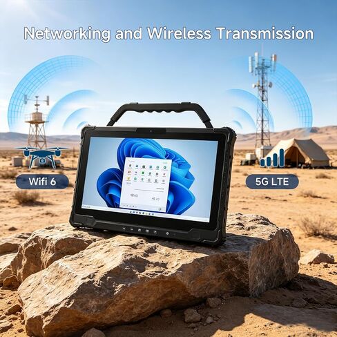 M14A Windows Rugged Tablet, 5G 14-Inch FHD 1000 Nits Touchscreen, Intel i5-1235U, 16GB RAM 256GB SSD, IP65 Waterproof Industrial Tablet PC for Outdoor Work Field Service in Saudi Arabia
