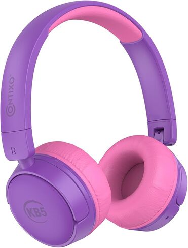Contixo Kids Tablet Bundle with Bluetooth Headphones & Sleeve Bag, Parental Controls, Kid-Proof Case, Wi-Fi Learning Tablet for Children - Purple in Kuwait